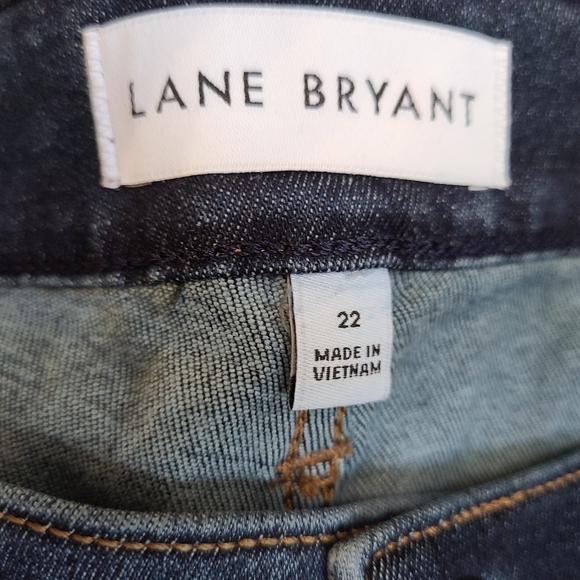 (903) Lane Bryant Woman's Plus Size Stright Leg Blue Jeans, Size: 22 Color: Blue - Picture 10 of 16